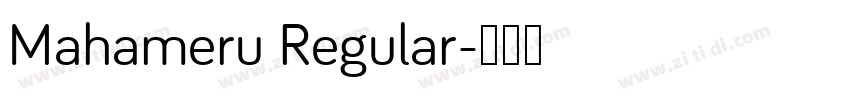 Mahameru Regular字体转换